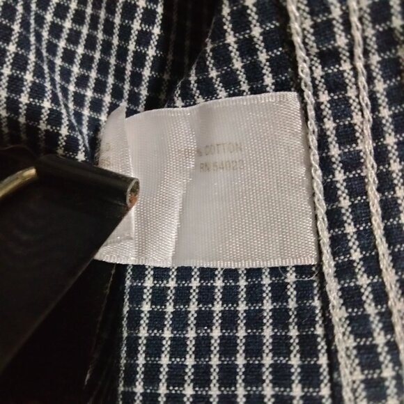 Old Navy Shirt Mens Size L Blue Check Long Sleeve Button Cotton - Picture 4 of 6